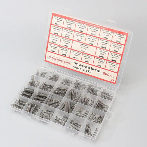 Get Your Hands On This Awesome 300PCS Stainless Steel Compression Spring Assortment Kit With 23 Varied Sizes Perfect for Mechanical Repair Electronic DIY Projects And Car Gadgets To Fix Doors Umbrellas Piano Keys And Kitchenware Like A Boss Today. open 300pcs stainless steel compression spring assortment kit
