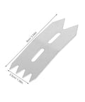 Metal spacer from Set Of Four Heavy Duty Bench Dog Clamps For Woodworking, Metal And Wood Board Fixing, showing 9cm x 3.5cm size
