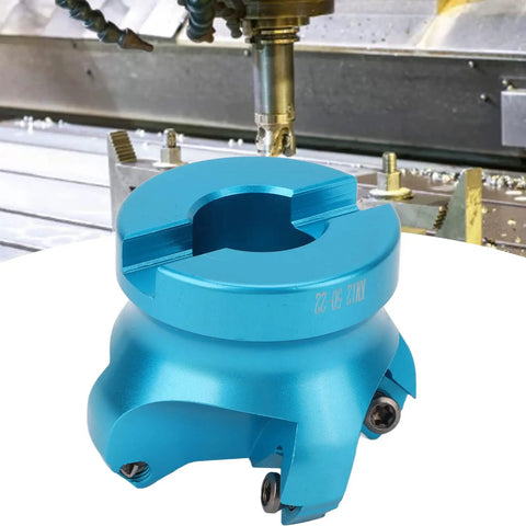 4 Flute Face Milling Cutter Head For CNC Lathe Machines Aluminum Alloy Body Helical Offset Design Oxidation Resistant