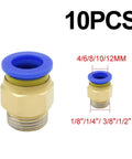 Shop Ready Universal Pneumatic Quick Release Air Line Connector Fitting For 4mm 12mm Tubing With 1/8 To 1/2 Inch Npt Threads built tough connection fitting