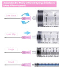 Pro Grade 18 Gauge 1.5 Inch Luer Lock Hypodermic Needle Pack Of 100 shown adaptable with various syringe types.