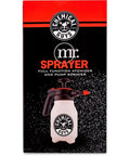 Packaging for Mr Sprayer Full Function Pump Sprayer For Home, Garden, And Car Detailing, showing product image and logo.