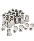 40 Piece 10 To 24 Steel Rivet Nuts Threaded Rivet Inserts One Side Install No Finish Needed Heavy Duty Rivnut Set For Auto Marine DIY Projects