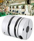 Aluminum alloy shaft coupling adapter GL 44x50-14x14, silver motor connector sleeve for power transmission