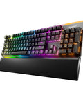 Smooth Riding Mechanical Gaming Keyboard With Ultra Quiet Linear Switches Featuring Factory Lubricated Stabilizers. RGB lighting with black base.