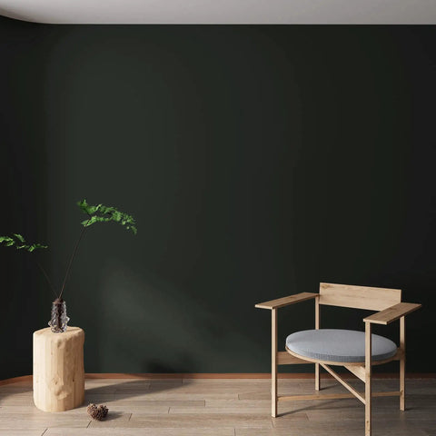 Large Dark Green Peel And Stick Wallpaper 32x118 Inches Self Adhesive Removable Vinyl Wall Covering in modern room setup
