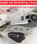 Door Stop Alarm And Hotel Door Lock Dual Protection Security Kit Portable Pocket Door Stopper in a bag