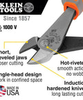 1000V Insulated Diagonal Cutting Pliers 8 Inch With High Leverage Design And Induction Hardened Blades Made In USA Pro Grade Electrician Tools