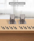 Beefy Center Support Bracket For 2 Inch Horizontal Blinds Fits 2 By 2 One Quarter Inch Headrail Ceiling Inside And Outside Mount Works With Wood Faux Wood Venetian Blinds Includes Screws Pack Of 2 displayed on table