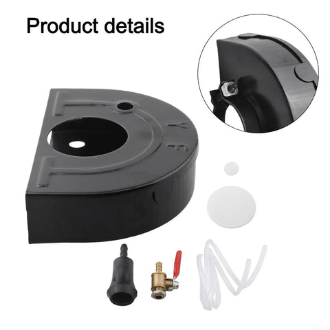 Heavy Duty Angle Grinder Shield Set With Water Pump Compatibility, Dust Free Wet Cutting Guard components