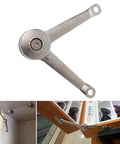 Hydraulic Cabinet Door Hinges With Adjustable Stop For Kitchen Cabinets, Polished Silver Finish, Heavy Duty Design