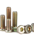 Beefy Socket Cap Screws Set M6 M8 Zinc Plated Heavy Duty Furniture Barrel Screws 90mm Flat Hex Drive Metric Threaded Bolts Nuts