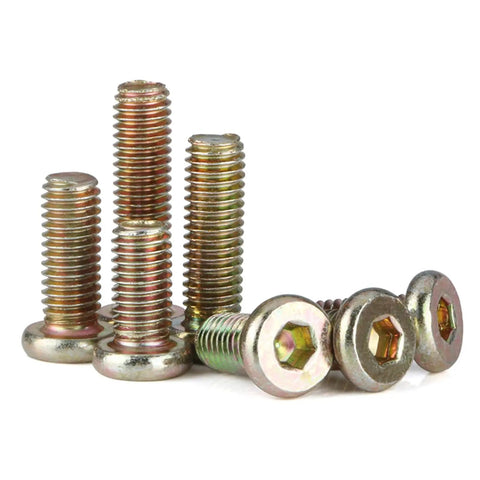 Beefy Socket Cap Screws Set M6 M8 Zinc Plated Heavy Duty Furniture Barrel Screws 90mm Flat Hex Drive Metric Threaded Bolts Nuts