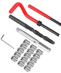 Pro Grade Thread Insert Repair Kit For Automotive Parts With High Precision Thread Sleeve And Durable Wear Resistant Aluminum Thread Repair For Damaged Threads In Motors Engines And Switchgear, drill and inserts