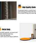 Automatic Pallet Wrapping Machine With 65 Inch Turntable, metal body and chain mechanism details, 4400 lb load capacity