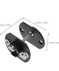 Dimensions of Five Set Sectional Sofa Connector Bracket Kit With Pin Style Interlocking Hardware shown in detail