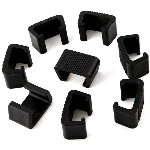 Windproof Wicker Furniture Clips Pack For Outdoor Patio Couches And Chairs, 10 heavy duty plastic connectors, black color