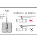 Diagram instructions for Quartz Long Shaft Clock Movement Replacement Kit For DIYers And Home Decor Enthusiasts Tool Free Install