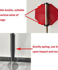 Heavy Duty Flexible Delineator Post For Concrete Mounting Impact Resistant Traffic Bollard with mobile buckle and spring base.