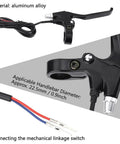 Left And Right Electric Motorcycle Brake Lever Set Aluminum Alloy 2 Wires Universal Clutch Handle Black for 22.5mm Handlebars