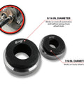 Wheel Stud Installer Kit For Cars And Trucks, Two Diameter Set 9/16 In And 7/8 In, Carbon Steel, Black Finish