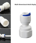 One Quarter Inch Female Thread To One Quarter Inch Tube Straight No Fuss Quick Connect Adapter Push Fit Plastic Pipe Fitting
