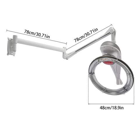 950W Multifunctional Hair Treatment Machine with 360 Degree Rotating Heating Ring Wall Mount Orbiting System for Salons