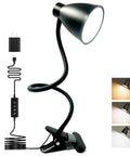 Clip On Desk Lamp With Five Color Modes And Stepless Dimming For Reading And Work 10W 38 LED Clamp Light With Auto Off Timer