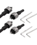Tough As Nails 19mm Hole Saw Kit With 65mm Length And 15mm Cutting Depth, HSS Spring Loaded Twist Drill Bits, 4 Piece Set