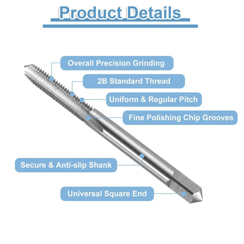 Straight Flute Thread Tap 10 32 UNF Right Hand Tapping Tool In High Speed Steel For Clear Accurate Threads with product details