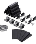 Beefy 4 Panel Side By Side Roof Mount Kit For Shingle Or Metal Roof With Hardware Heavy Duty Aluminum Rails And Clamps Black Finish