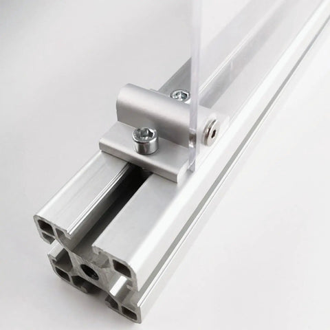 M12 aluminum connector mounted on 5050 T slot extrusion for secure heavy load support in frame constructions.