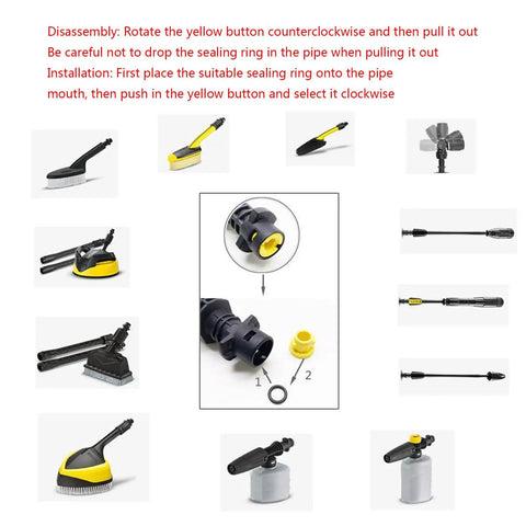 Pro Grade Pressure Washer O Ring Kit 2.640-729.0 Rubber Seals with tools and components for auto maintenance and repairs