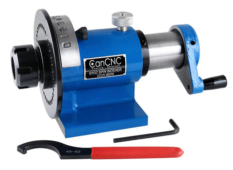 ER32 Shop Ready Pro Grade Precision Spin Index With Wrench For Indexing And Grinding, Five Inch Plate With Thirty Six Holes