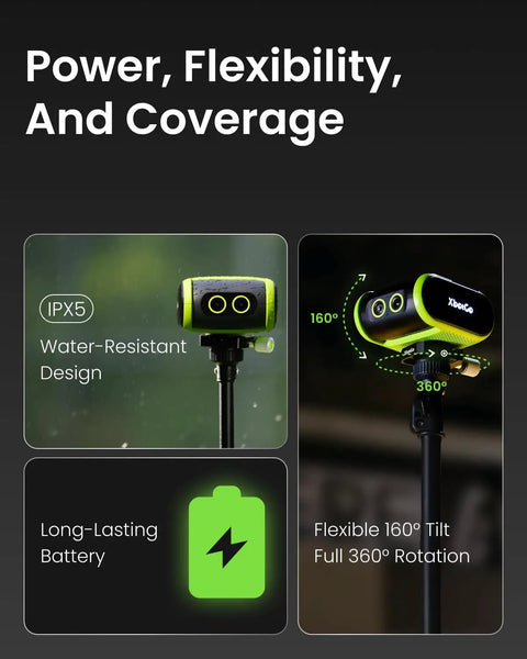 Falcon All-In-One AI Action Camera Pro-Grade Game-Ready 4K Auto Tracking For Soccer, Basketball And Football with IPX5 features.