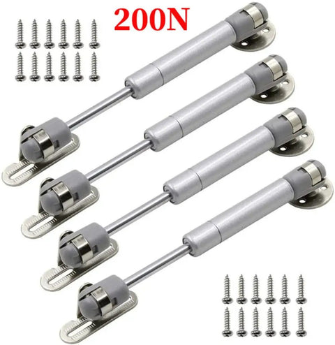 Top Shelf Kitchen Cabinet Door Gas Struts Featuring Buttery Smooth Pneumatic Lift Support For Wood Furniture Hardware. 200N rated set with screws.