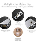 Multiple styles of Shelf Clip Set For Cabinets And Wardrobes 10 Piece Frameless Door Hinge Clips For Glass Shelves And Panel Brackets Furniture Hardware