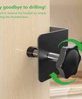 Anti Theft Doorbell Mount For Video Doorbell Gen 1 And Gen 2, No Drill Installation, black finish on a wooden door