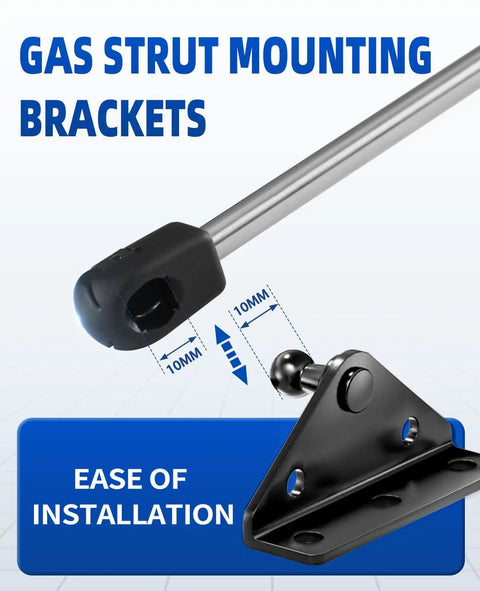 10mm Ball Stud Mounting Bracket 4 Pack for RV Door Lifts and Gas Struts Universal 10mm Ball Head Mounts Black