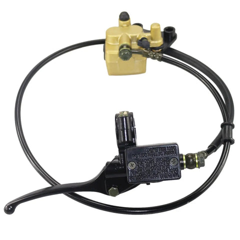 Hydraulic Front Brake Caliper Assembly For 50cc 70cc 90cc 110cc 125cc Pit Bikes Off Road Dirt Bikes With Seven Eighths Inch Handlebars Gold