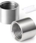Rock Solid One Point Two Five Inch Double Female NPT Pipe Coupler 304 Stainless Steel Heavy Duty Rust Proof Connector view.