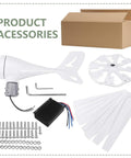 High Output Wind Turbine Kit With Eight Blades And Solar Wind Hybrid Controller For Home Energy, components