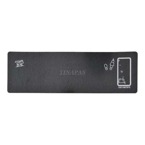 Platform Display Decal Part Number 1001190797 Fits Aerial Boom Lift Series E300AJ E400AJ And E600JP tough black graphic with safety icons.