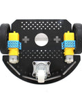 2WD Smart Robot Car Chassis With Silicone Wheels And Double Motors For DIY Learning Projects Intelligent Vehicle Part Kit For Robotics Enthusiasts And Educators top view