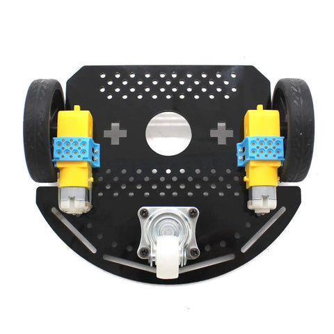 2WD Smart Robot Car Chassis With Silicone Wheels And Double Motors For DIY Learning Projects Intelligent Vehicle Part Kit For Robotics Enthusiasts And Educators top view