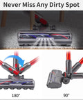 Hardwood Floor Attachment For Dyson V7 V8 V10 V11 V15 SV10 SV12 SV14 Cordless Vacuum Cleaners With LED Headlights shown cleaning