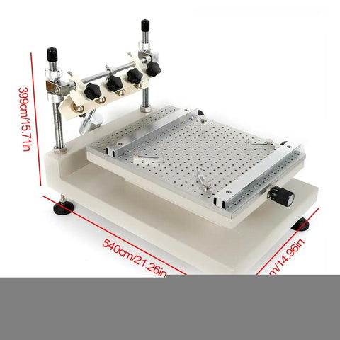 Manual Solder Paste Printer 300x400 mm Stencil Printing Machine With High Precision To 0.01 mm And Horizontal Angle Adjustment