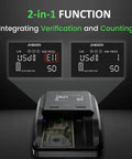 Counterfeit Bill Detector With 2.8 Inch Digital Screen, UV MG IR And Image Detection, multifunctional screen display