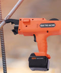 Workhorse Rebar Tie Gun 30 Mm To 60 Mm Cordless Tying Tool with 12V Battery in use on construction site