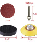 200Pcs 2 Inch Hook And Loop Sanding Discs With Pad Plate, 80-3000 Grit Abrasive Paper for Orbital Sanders, showing different disc types.